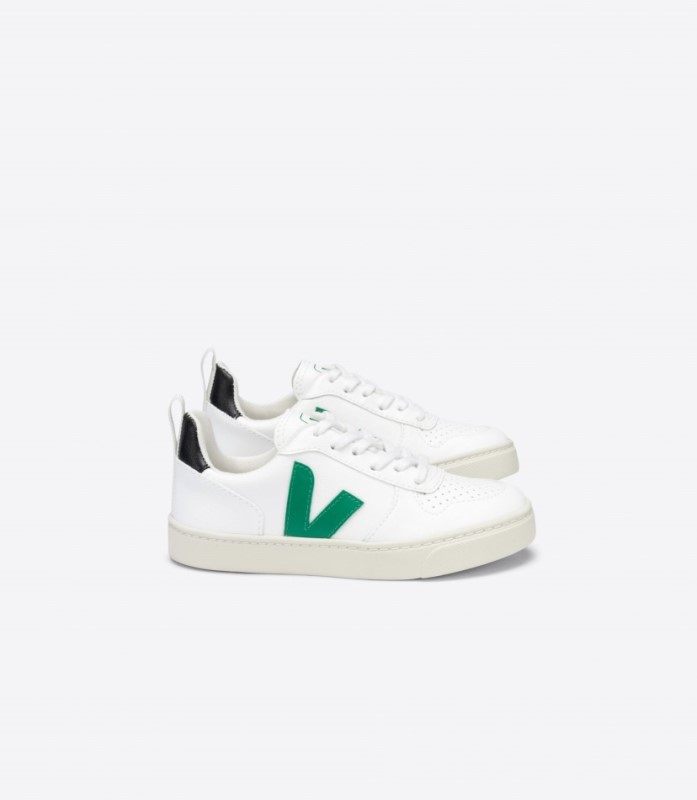 Veja V-10 Laces Cwl White Emeraude Black Australia