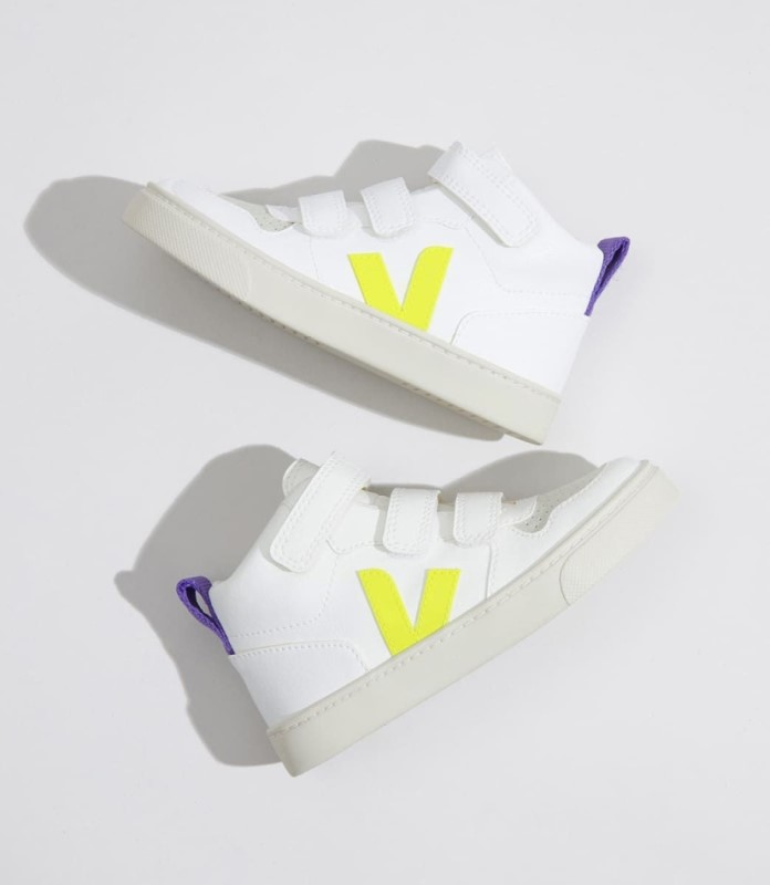 Veja V-10 Mid Cwl White Jaune-Fluo Purple Australia