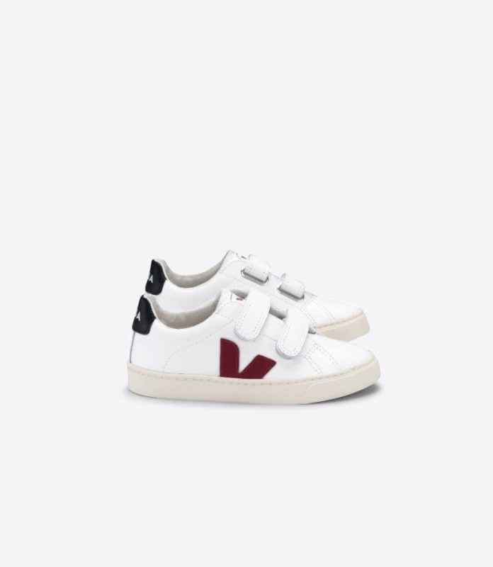 Veja Esplar Leather White Marsala Black Australia