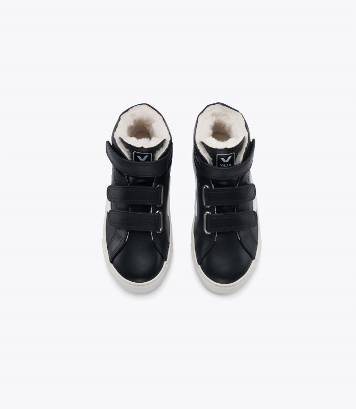 Mid Fured Leather Black Cobalt Collection Veja Australia