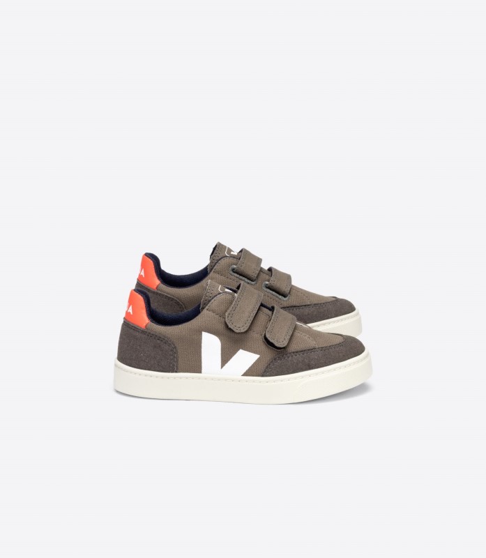 Premium Canvas Kaki Pierre Orange Fluo Veja Australia