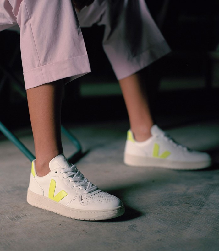 Veja Original Leather White Jaune Fluo Australia