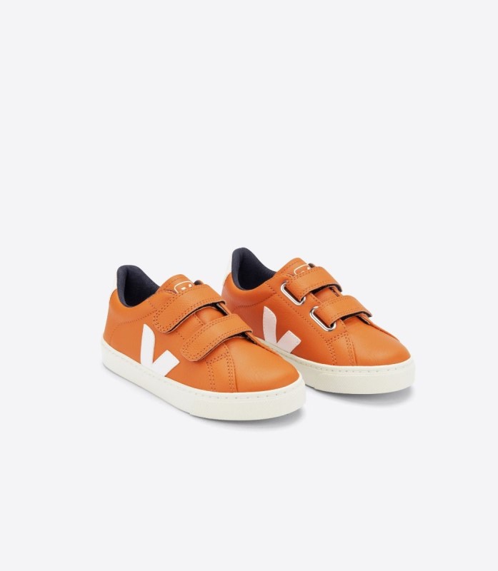 Chromefree Leather Pumpkin White Collection Veja Australia