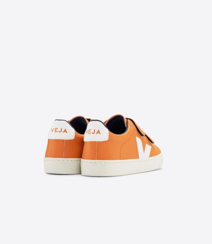 Chromefree Leather Pumpkin White Collection Veja Australia