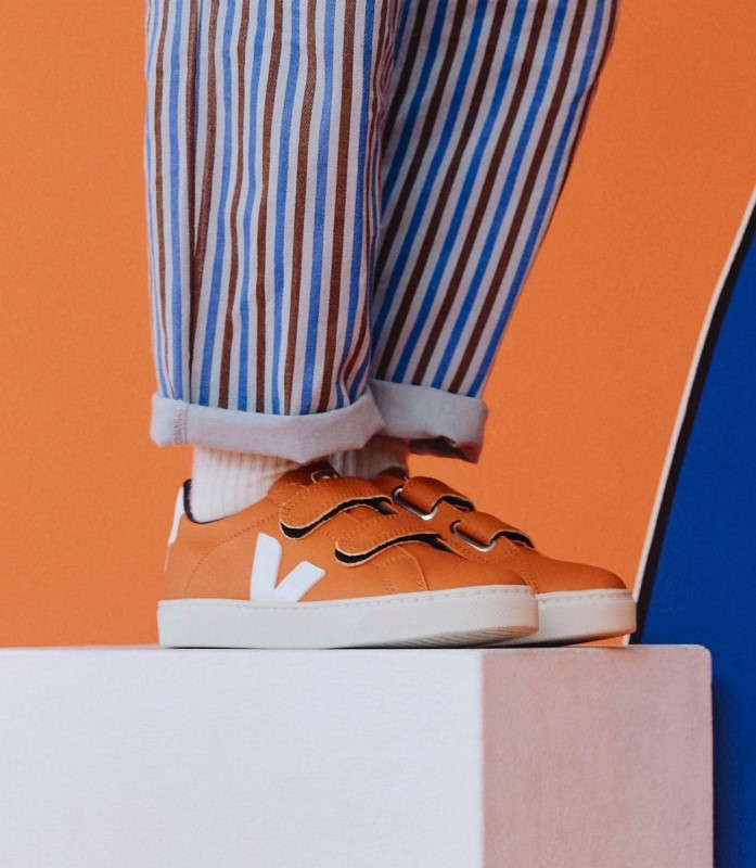 Chromefree Leather Pumpkin White Collection Veja Australia