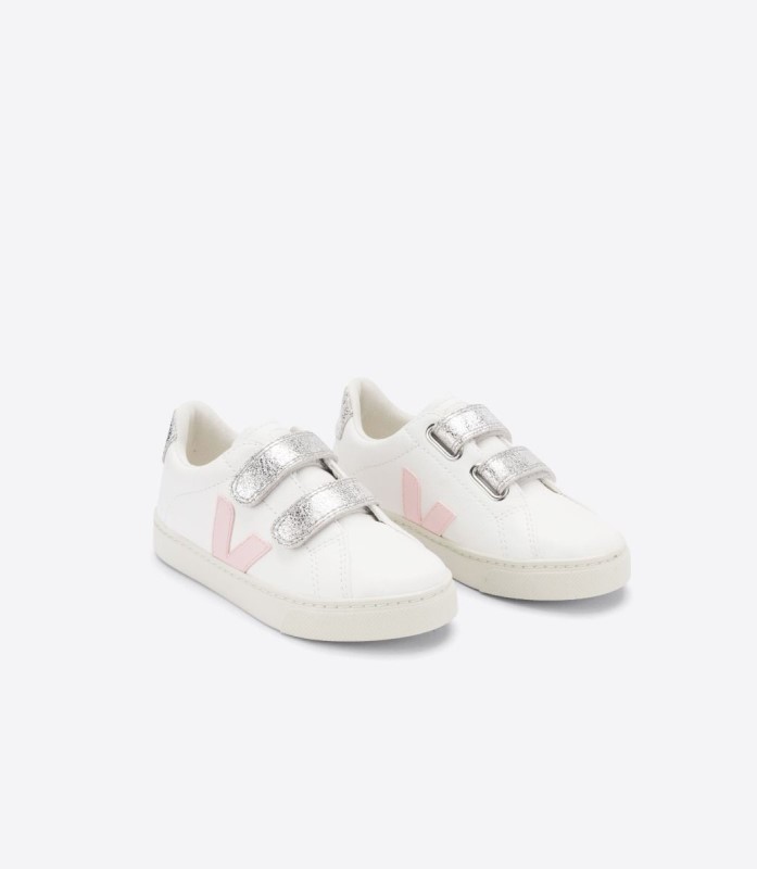 Chromefree Leather White Petale Silver Veja Original Australia
