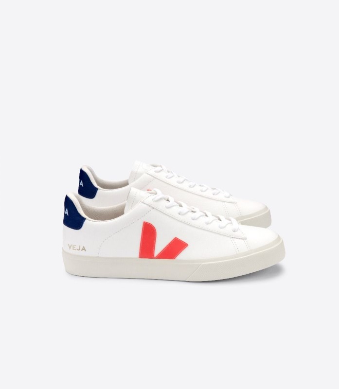 Collection Veja Chromefree Leather White Orange Fluo Australia