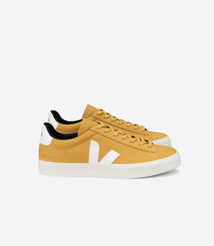 Perfect Nubuck Moutarde White Veja Australia