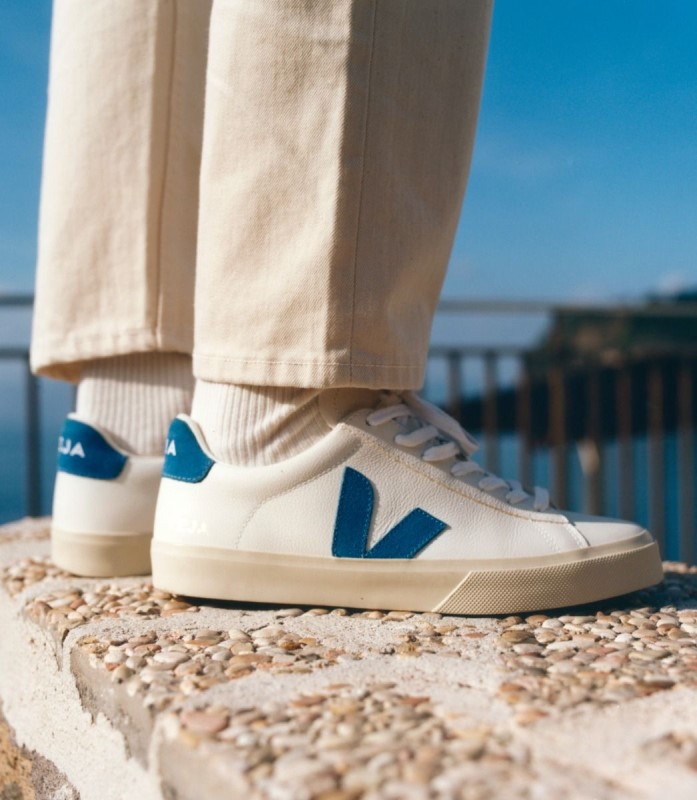 Chromefree Leather White Swedish Blue Collection Veja Australia
