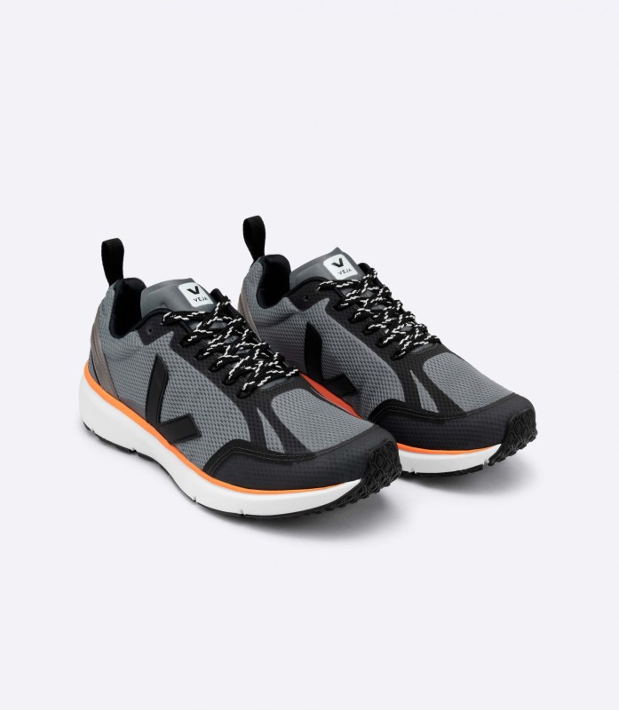 Veja 2 Alveomesh Concrete Black Neon Orange Australia