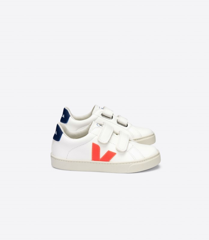Collection Veja Chromefree Leather White Orange Fluo Cobalt Australia