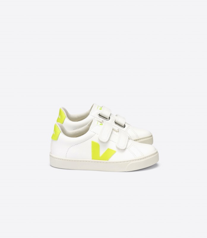 Perfect Chromefree Leather White Jaune Fluo Veja Australia