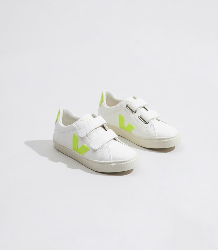 Perfect Chromefree Leather White Jaune Fluo Veja Australia