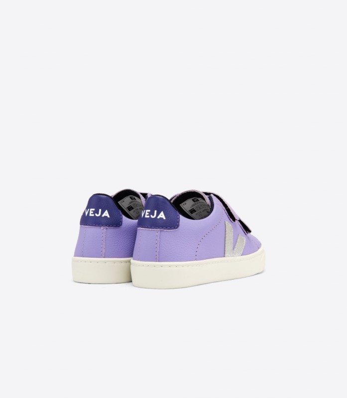 Chromefree Leather Lavande Silver Purple Veja Australia