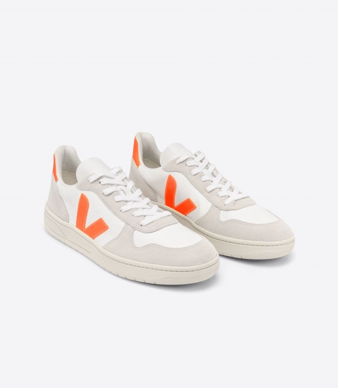 B-Mesh White Natural Orange Fluo Special Veja Australia