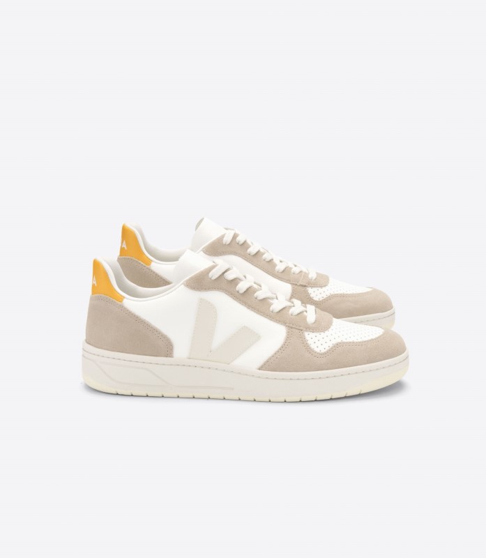 Premium Veja Chromefree Leather White Sahara Ouro Australia