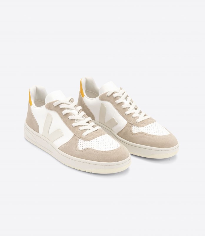 Premium Veja Chromefree Leather White Sahara Ouro Australia