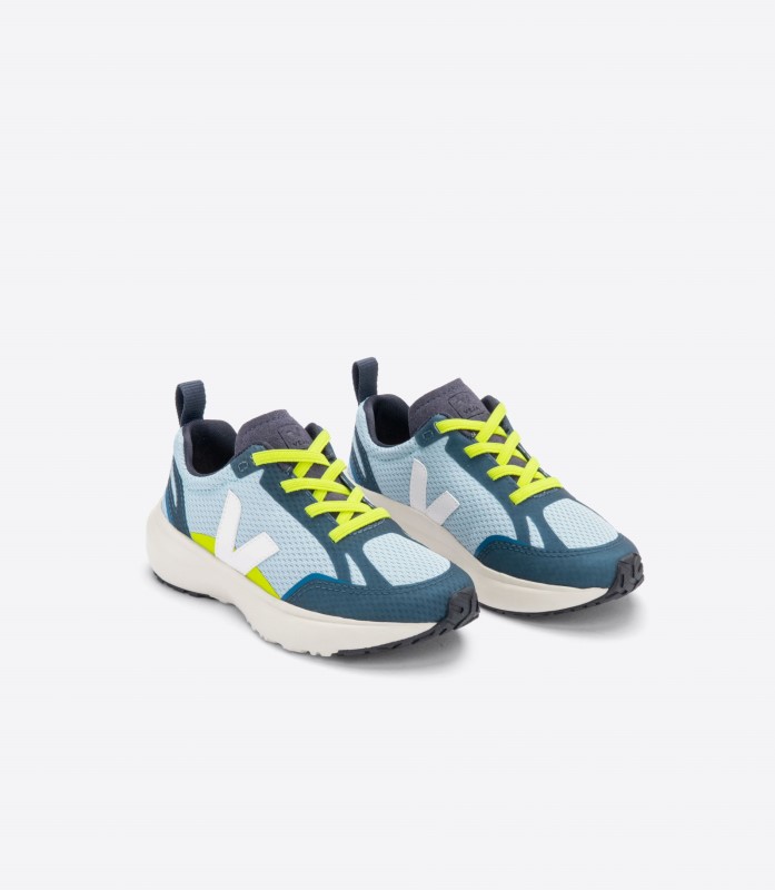 Veja Premium Elastic Laces Alveomesh Steel White Australia