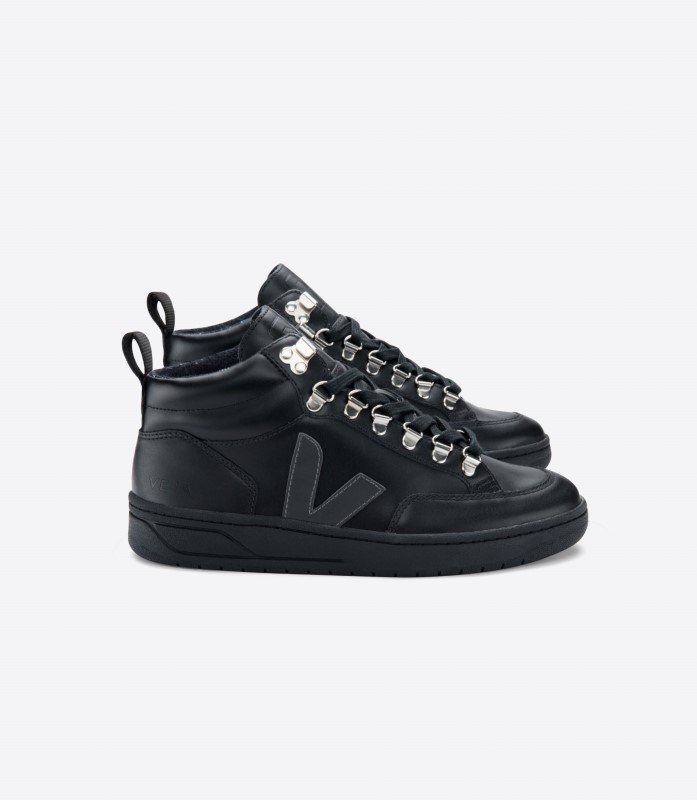 Leather Black Grafite Black Sole Veja Australia