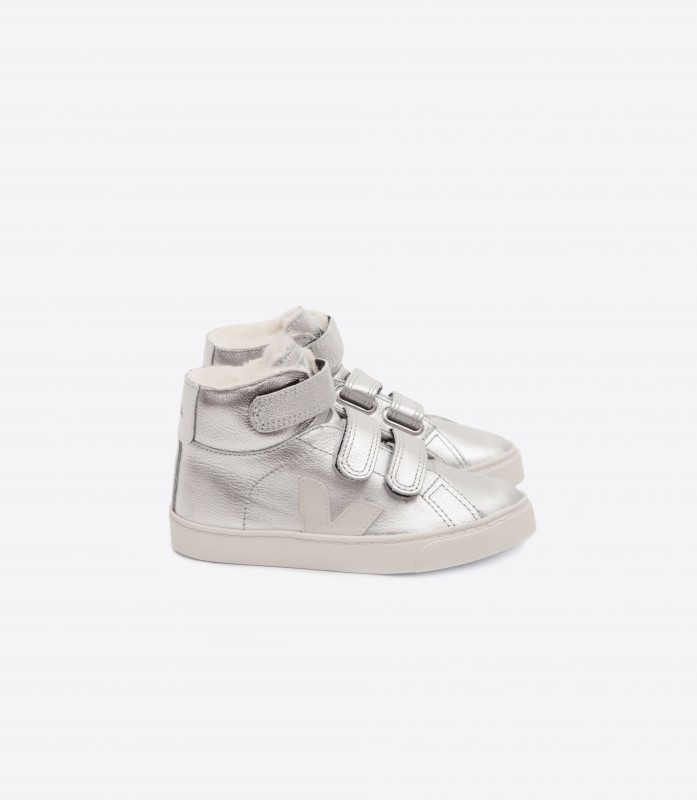 Mid Fured Leather Silver Pierre Veja Australia