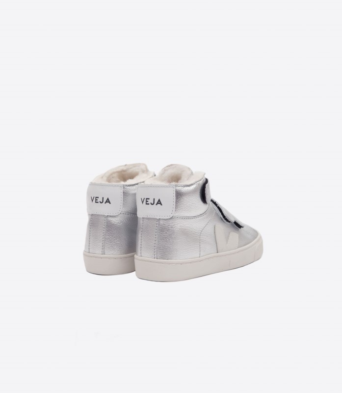 Mid Fured Leather Silver Pierre Veja Australia