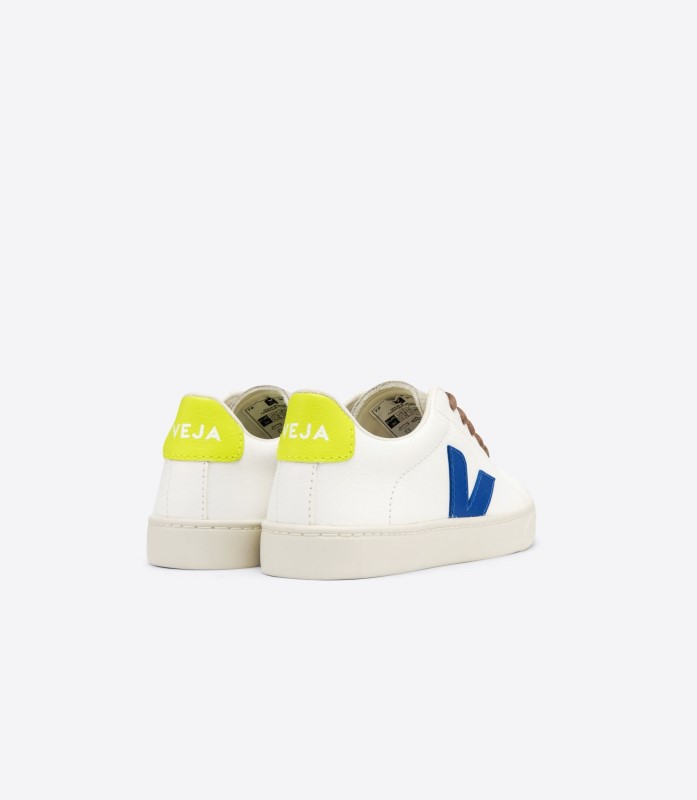 Laces Chromefree Leather White Indigo Jaune Fluo Collection Veja Australia