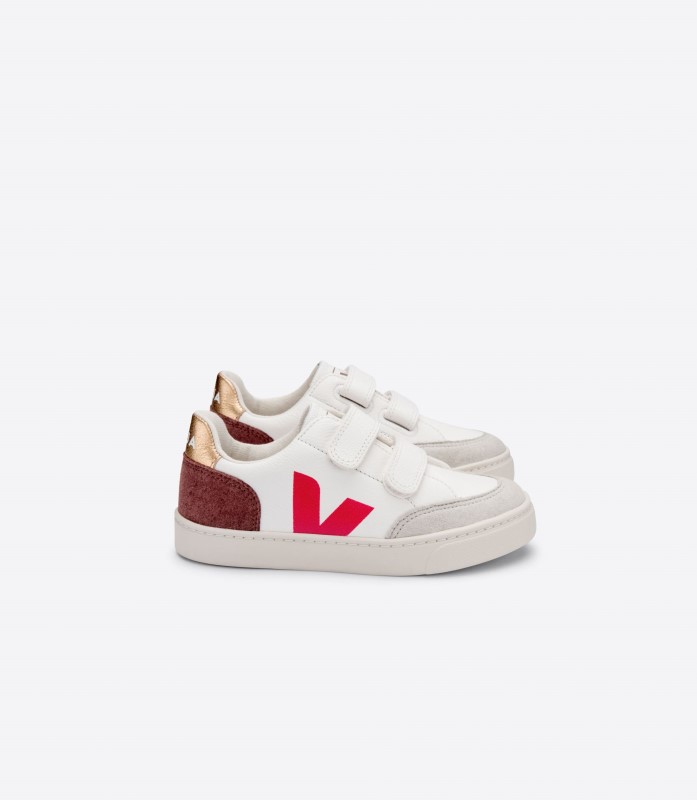 Perfect Chromefree Leather White Multico Dried Petal Veja Australia