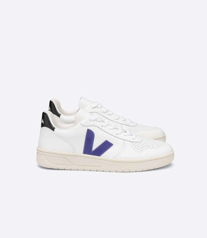 Leather White Purple Black Premium Veja Australia