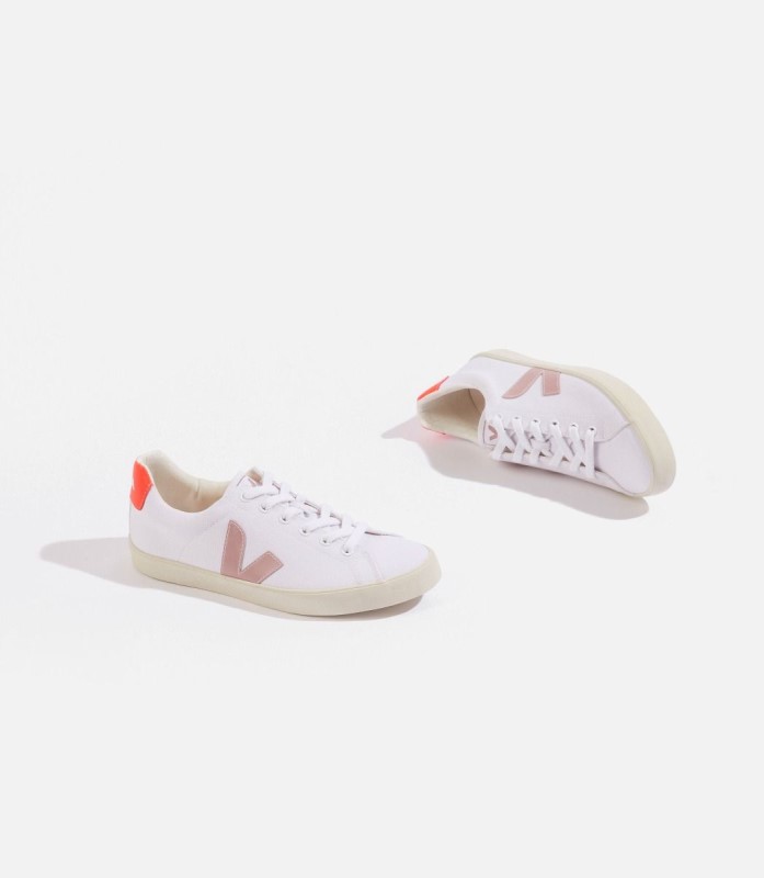 Original Veja Se Canvas White Babe Orange-Fluo Australia