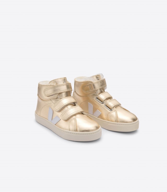 Mid Fured Leather Platine White Veja Original Australia