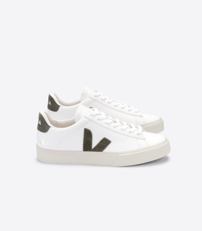 Veja Premium Chromefree Leather White Kaki Australia