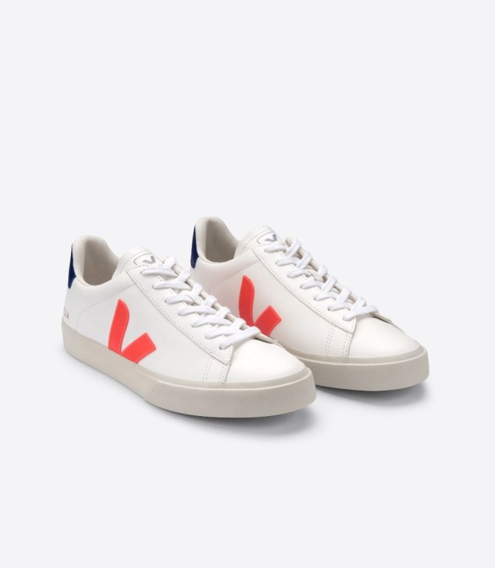 Chromefree Leather White Orange Fluo Veja Australia