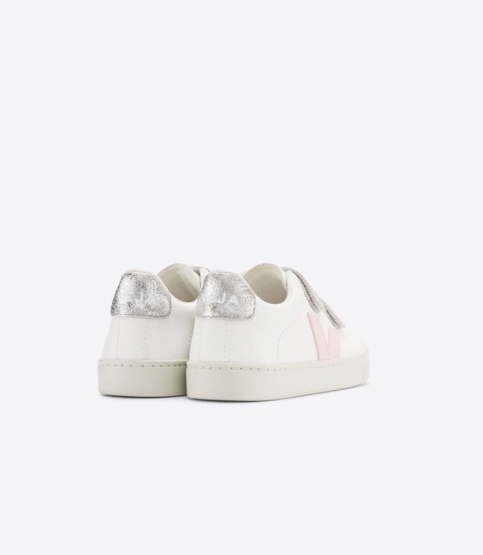 Chromefree Leather White Petale Silver Collection Veja Australia