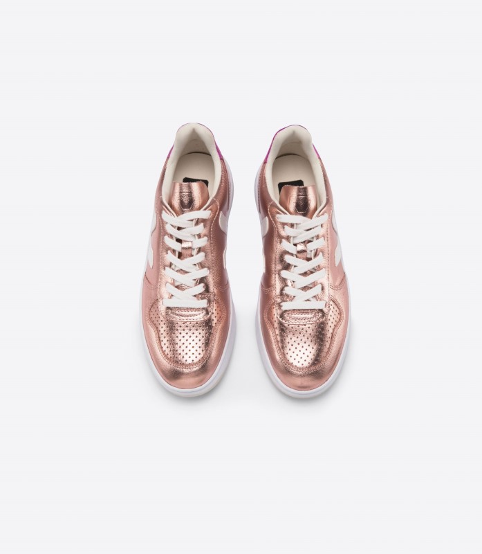 Leather Nacre White Fushia Veja Series Australia