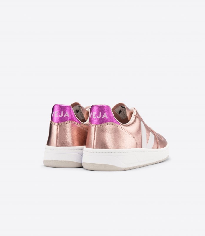 Leather Nacre White Fushia Veja Series Australia