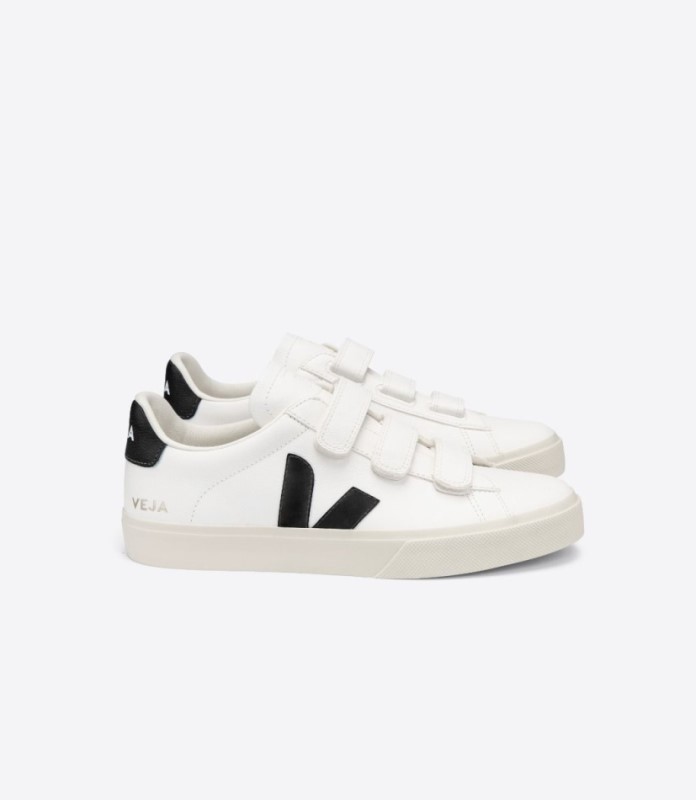 Veja Recife Chromefree Leather White Black Australia
