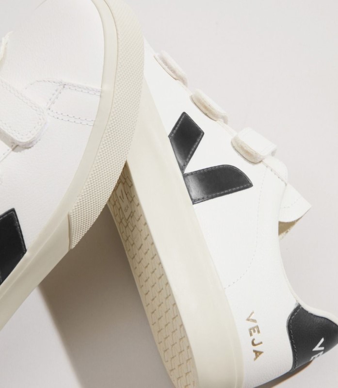 Veja Recife Chromefree Leather White Black Australia