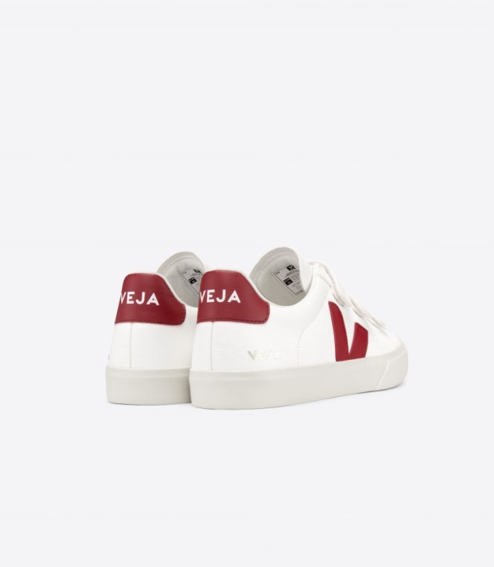 Veja Recife Chromefree Leather White Marsala Australia