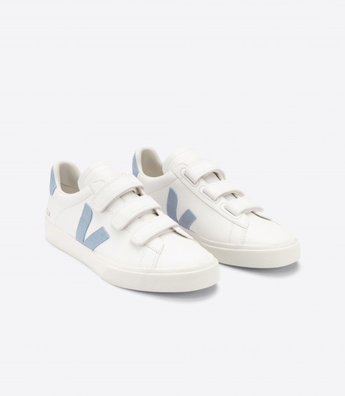 Veja Recife Chromefree Leather White Steel Australia