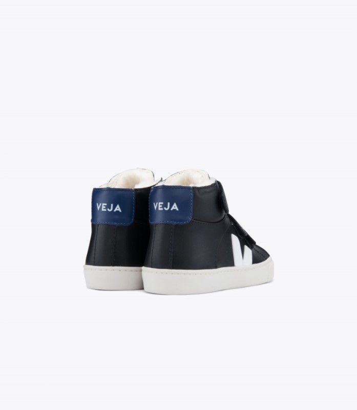 Veja Esplar Mid Fured Leather Black Cobalt Australia