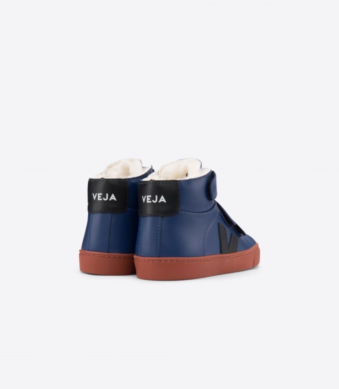 Veja Esplar Mid Fured Leather Cobalt Rust Australia