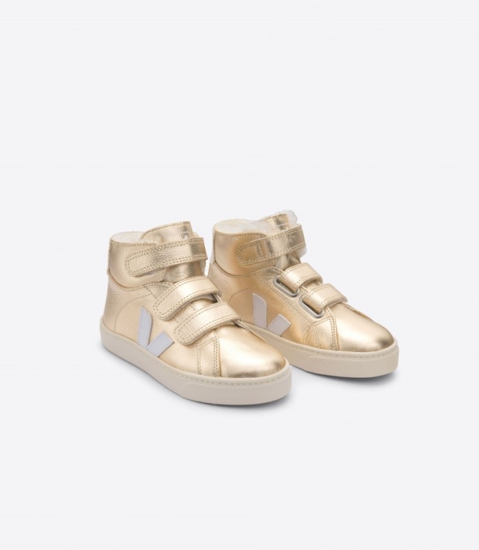 Veja Esplar Mid Fured Leather Platine White Australia