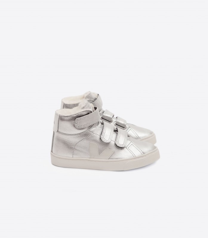 Veja Esplar Mid Fured Leather Silver Pierre Australia