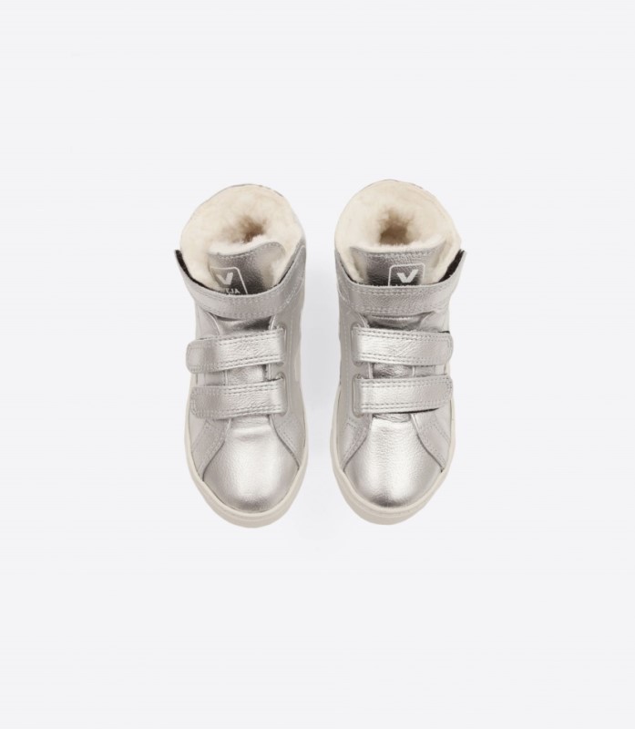 Veja Esplar Mid Fured Leather Silver Pierre Australia