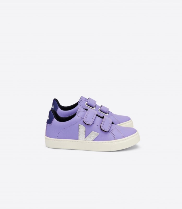 Veja Esplar Chromefree Leather Lavande Silver Purple Australia
