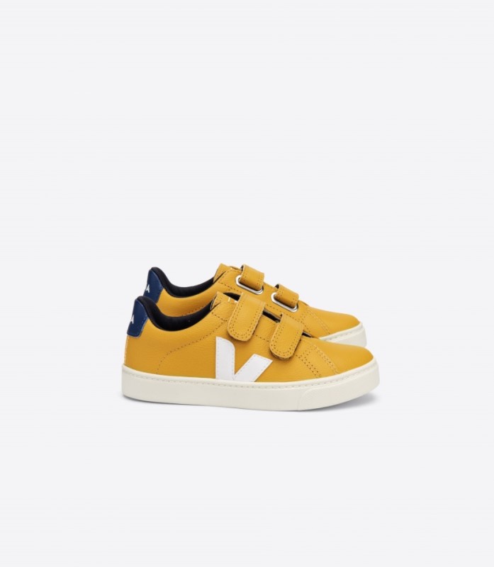 Veja Esplar Chromefree Leather Moutarde White Cobalt Australia