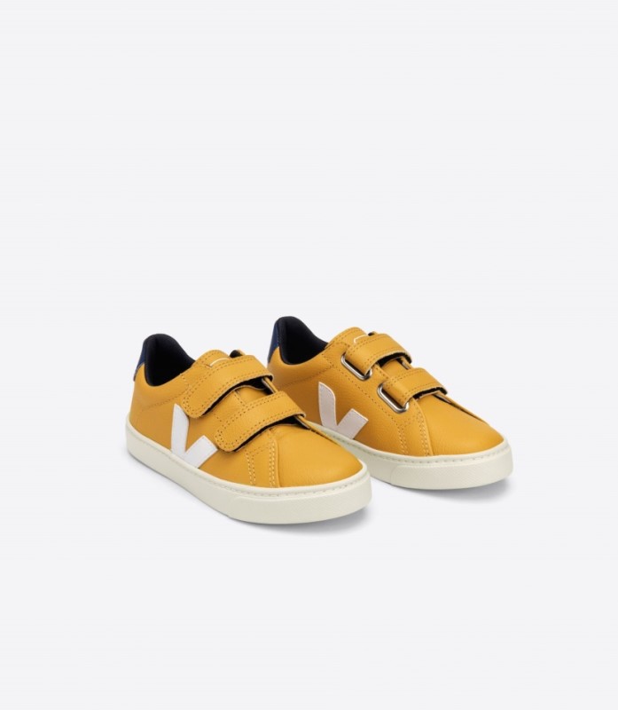 Veja Esplar Chromefree Leather Moutarde White Cobalt Australia