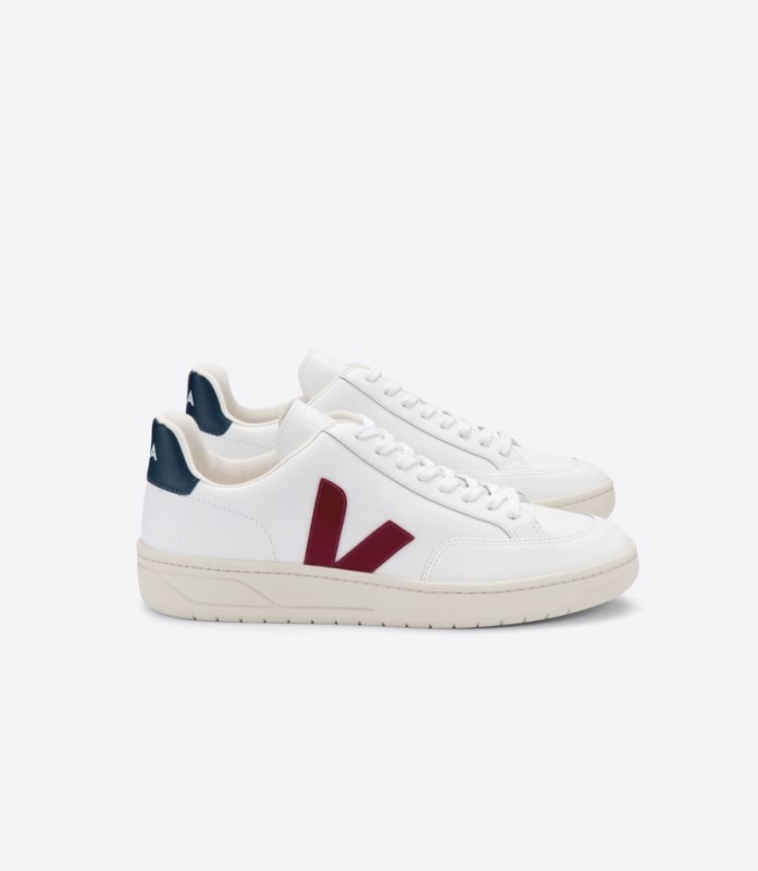 Veja V-12 Leather White Marsala Nautico Australia