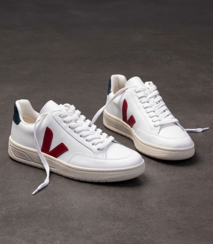 Veja V-12 Leather White Marsala Nautico Australia
