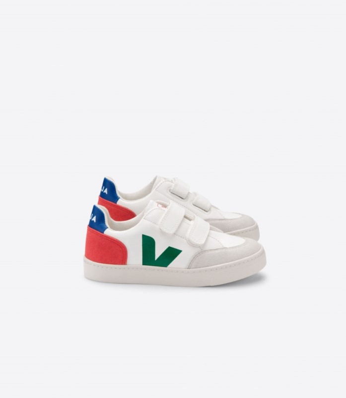 Veja V-12 Chromefree Leather White Emeraude Pekin Australia